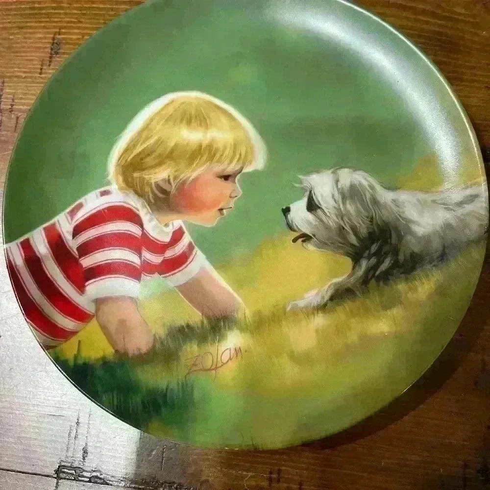 Donald Zolan 1985 making friends plate.